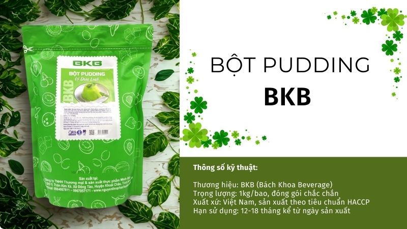 Thông tin sản phẩm về bột pudding BKB