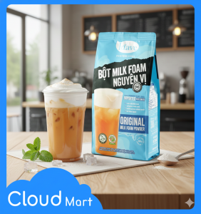 Bột MilkFoam Luave Nguyên vị Vani 500g