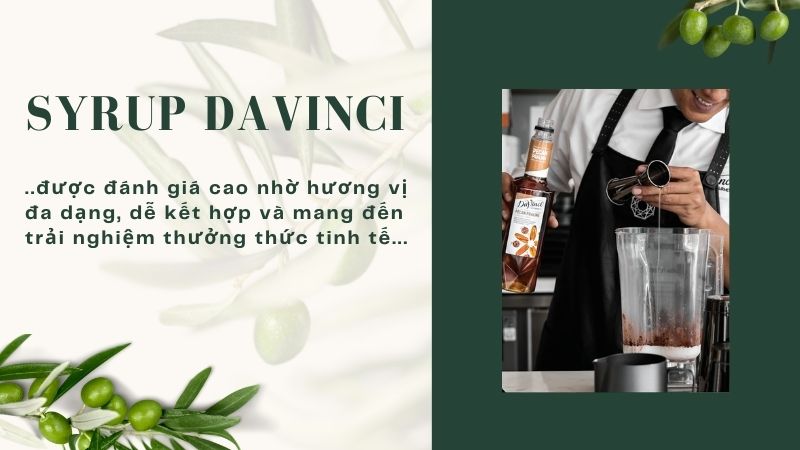 Ứng dụng syrup Davinci trong pha chế