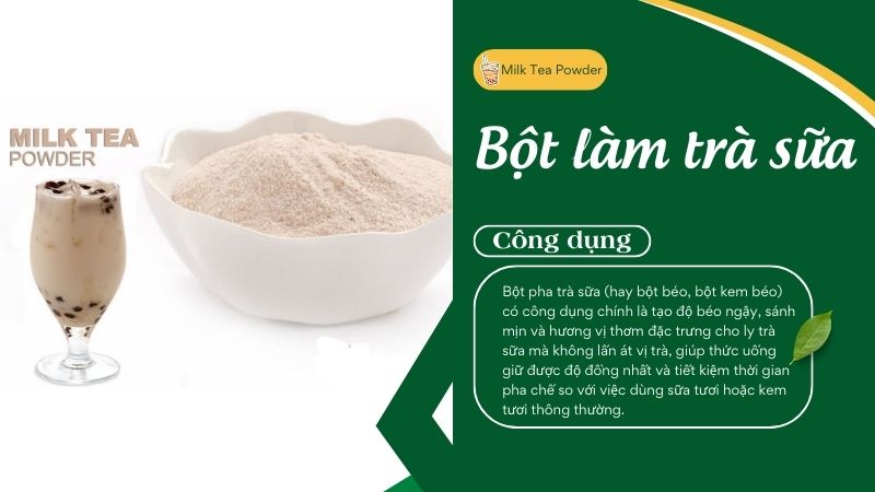 Ứng dụng của bột làm trà sữa