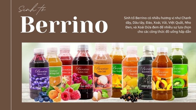 Các loại sinh tố Berrino trên thị trường hiện nay