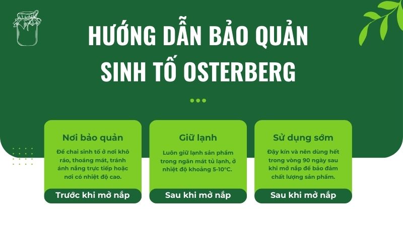 Hướng dẫn bảo quản sinh tố Berrino