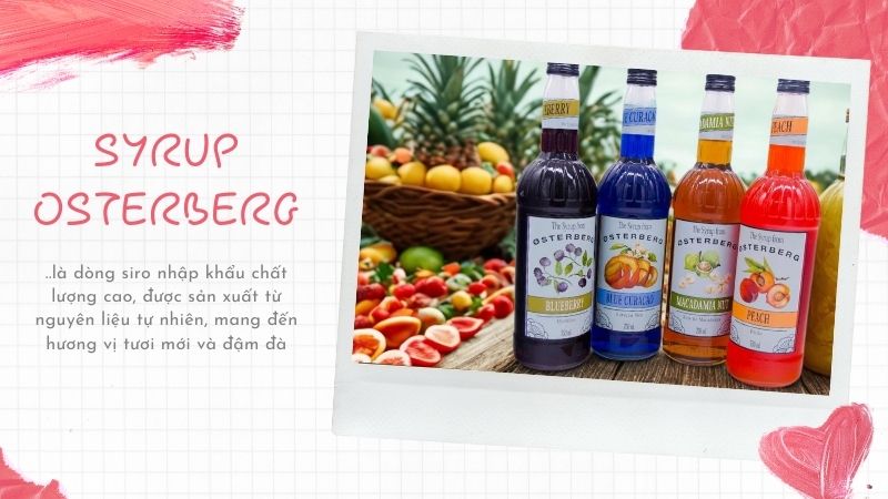 Các loại syrup Osterberg ưa chuộng hiện nay