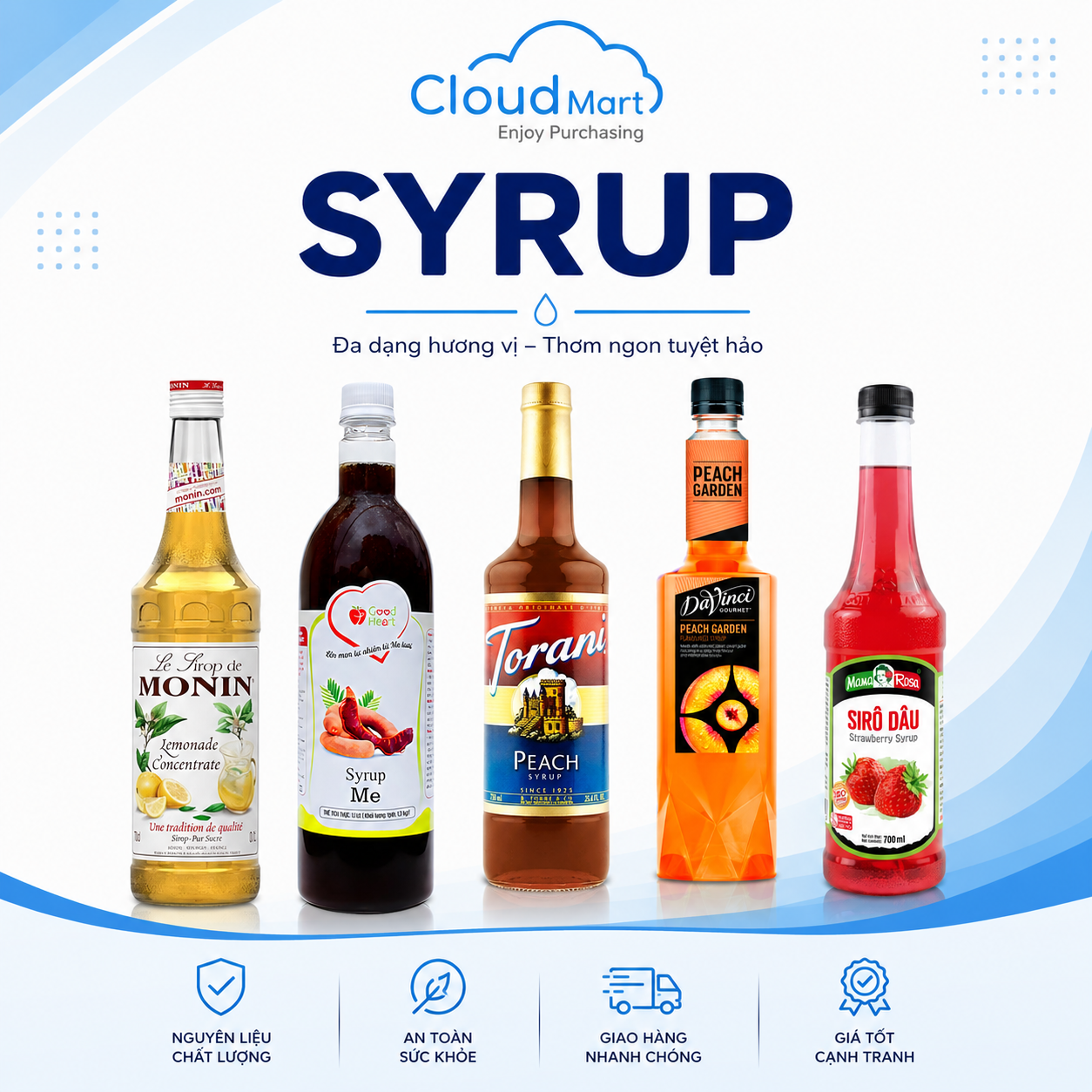 Syruph Syrup là gì? Các loại syrup phổ biến trong pha chế